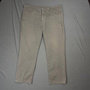 AG Adriano Goldschmied The Lux Khaki Tailored Trouser Pants Size 34x28 Gray